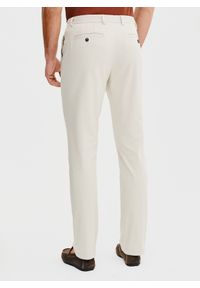 Pako Lorente - PAKO LORENTE - Beżowe spodnie z zaszewkami. Okazja: na co dzień. Kolor: beżowy. Materiał: elastan, bawełna. Wzór: gładki. Styl: casual #6