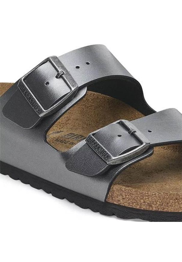 Klapki unisex Birkenstock Arizona Bs. Kolor: szary. Materiał: materiał, syntetyk. Szerokość cholewki: normalna. Sport: turystyka piesza