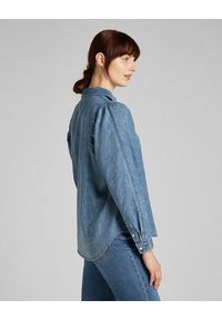 Lee - LEE VOLUME SLEEVE SHIRT DAMSKA MATERIAŁOWA JEANSOWA BLUE YONDER L45BZSS. Materiał: materiał, jeans #3