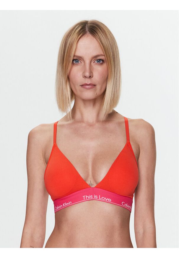 Calvin Klein Underwear Biustonosz braletka Light Lined 000QF7282E Czerwony. Kolor: czerwony. Materiał: bawełna