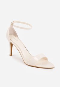 Renee - Beżowe Lekkie Sandały VICES na Szpilce Zapinane na Sprzączkę Hekis. Okazja: na co dzień, na imprezę. Zapięcie: sprzączka. Kolor: beżowy. Materiał: jeans. Obcas: na szpilce. Styl: casual, elegancki, klasyczny #9