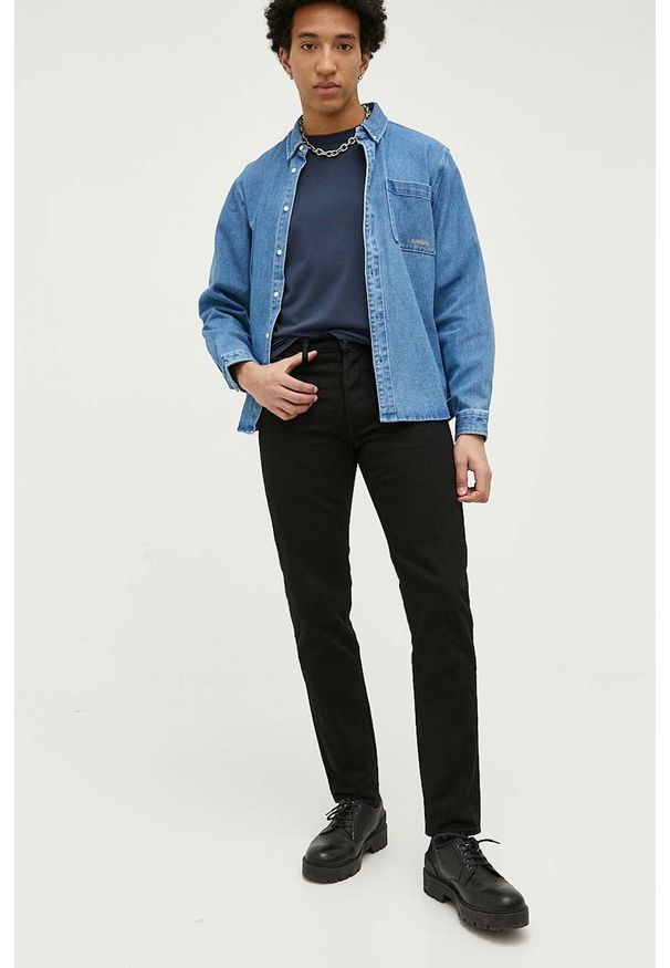 Abercrombie & Fitch jeansy 90's Slim męskie kolor czarny. Kolor: czarny