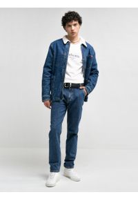 Big-Star - Spodnie jeans męskie proste z linii Authentic Workwear Trousers 488. Okazja: na co dzień. Kolor: niebieski. Styl: casual, klasyczny, elegancki
