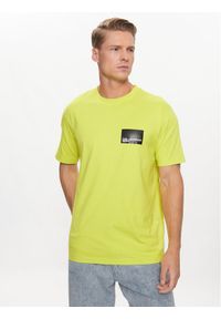 Karl Lagerfeld Jeans T-Shirt 231D1706 Żółty Regular Fit. Kolor: żółty. Materiał: bawełna