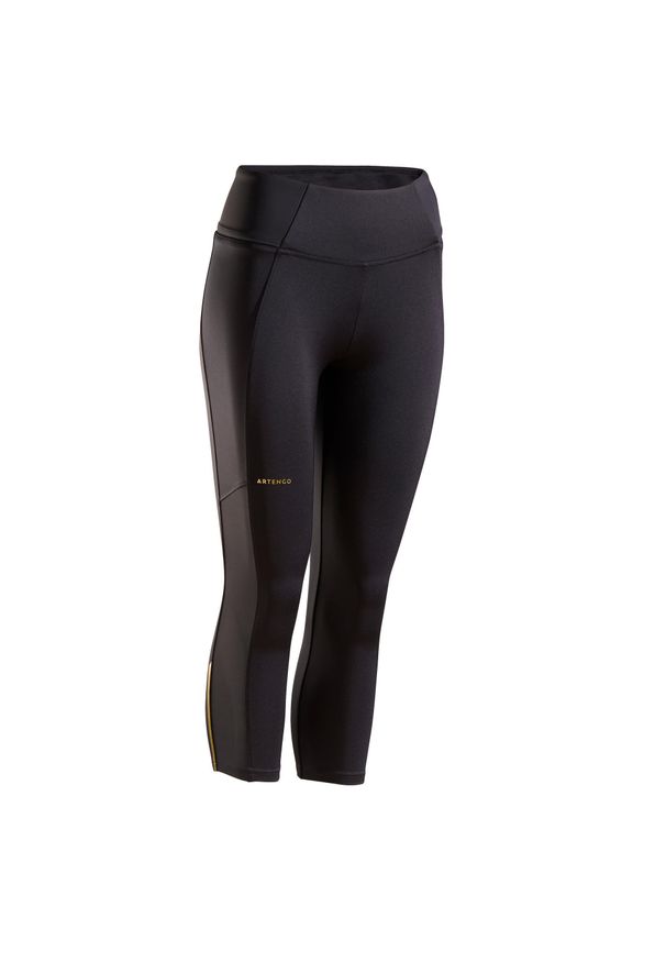 ARTENGO - Krótkie legginsy do tenisa damskie Artengo Dry Hip Ball. Kolor: czarny. Materiał: elastan, poliamid, poliester, materiał. Długość: krótkie. Sport: tenis