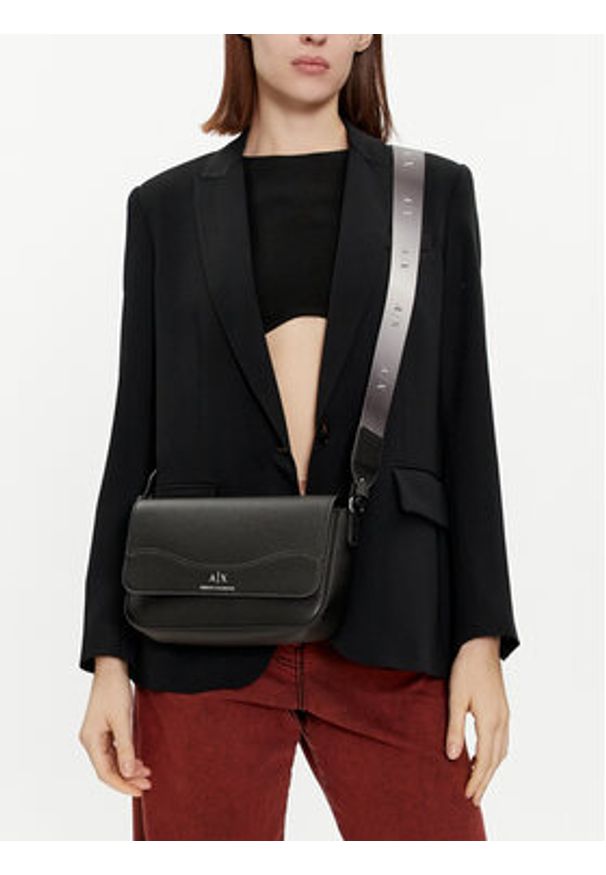 Armani Exchange Torebka 942912 CC783 0002 Czarny. Kolor: czarny. Materiał: skórzane