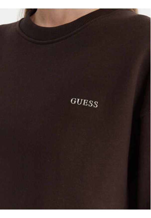 Guess Bluza V6RQ13 K9V31 Brązowy Regular Fit. Kolor: brązowy. Materiał: bawełna