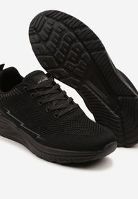 Born2be - Czarne Buty Sportowe Sneakersy z Perforacją Ziraline. Okazja: na co dzień. Kolor: czarny. Szerokość cholewki: normalna