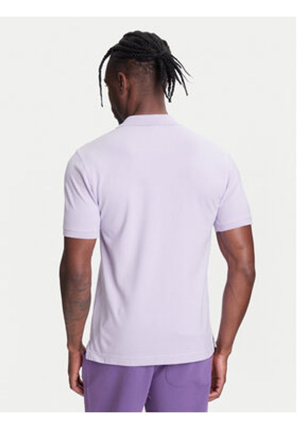 United Colors of Benetton - United Colors Of Benetton Polo 3WG9U301Z Fioletowy Slim Fit. Typ kołnierza: polo. Kolor: fioletowy. Materiał: bawełna