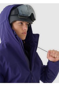 4f - 4F Kurtka narciarska membrana 5000 męska - granatowa 3XL. Okazja: na co dzień. Typ kołnierza: kaptur. Kolor: niebieski. Materiał: materiał, puch, poliester, syntetyk. Długość: długie. Sezon: zima. Styl: sportowy, klasyczny, casual #2