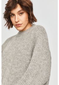 Answear Lab - Sweter z domieszką wełny. Kolor: szary. Materiał: wełna. Długość rękawa: długi rękaw. Długość: długie. Styl: wakacyjny #2