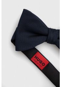 Hugo - HUGO mucha jedwabna kolor granatowy. Kolor: niebieski. Materiał: jedwab #3