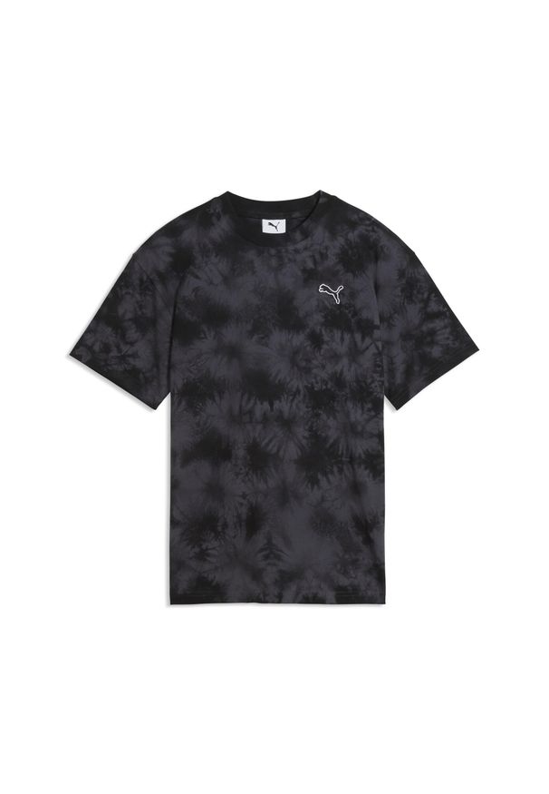 Puma - Młodzieżowa luźna koszulka Essentials z efektem tie-dye PUMA. Kolor: czarny, wielokolorowy, biały. Sport: fitness