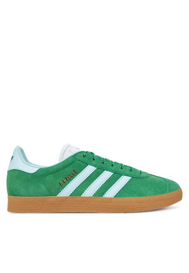 Adidas - adidas Sneakersy Gazelle JH7218 Zielony. Kolor: zielony. Materiał: skóra, zamsz. Model: Adidas Gazelle