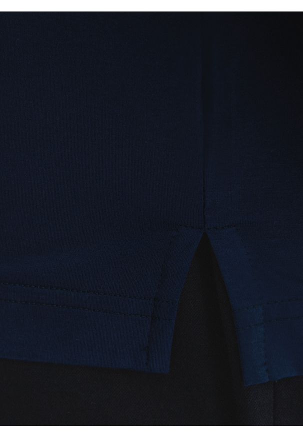 Pako Lorente - PAKO LORENTE – Granatowa koszula z dzianiny. Okazja: na co dzień. Kolor: szary, niebieski. Materiał: dzianina. Długość rękawa: długi rękaw. Długość: długie. Styl: casual