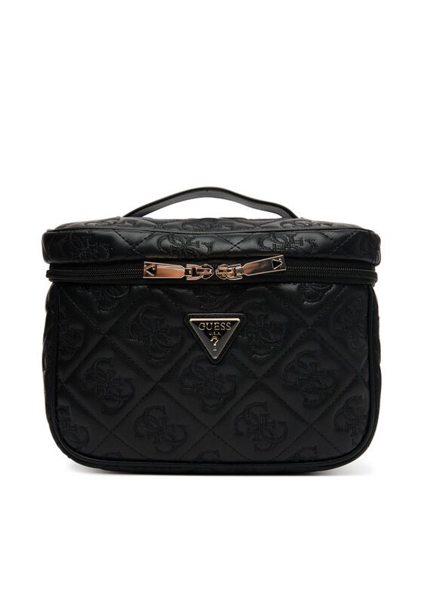Guess Kosmetyczka TWQL96 58039 Czarny. Kolor: czarny. Materiał: skóra