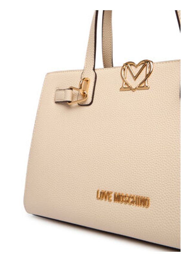 Love Moschino - LOVE MOSCHINO Torebka JC4126PP1OLM0110 Écru. Materiał: skórzane