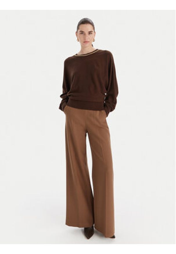 Marciano Guess Sweter 5BGR02 5782Z Brązowy Regular Fit. Kolor: brązowy. Materiał: syntetyk