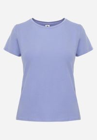 Renee - Niebieski T-shirt Kahlisiphe. Okazja: do domu, na co dzień. Kolor: niebieski. Materiał: bawełna, dzianina. Długość rękawa: krótki rękaw. Długość: krótkie. Styl: wakacyjny, casual #4