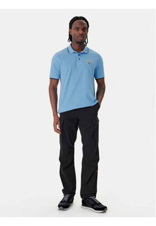 Aeronautica Militare Polo 261PO1308UP00082 Niebieski Regular Fit. Typ kołnierza: polo. Kolor: niebieski. Materiał: bawełna