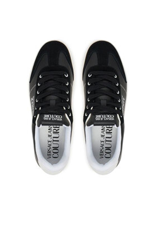 Versace Jeans Couture Sneakersy 80YA3SK6 ZPB82 Czarny. Kolor: czarny. Materiał: skóra