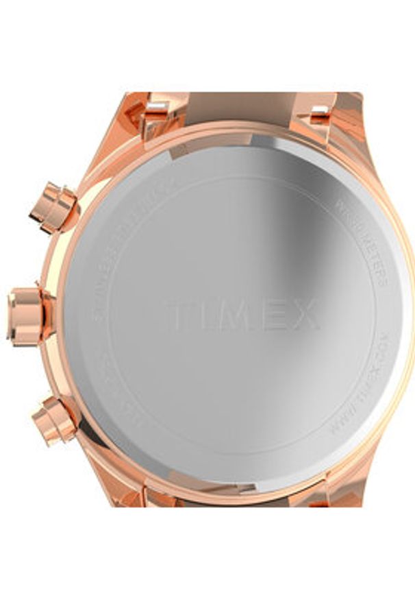 Timex Zegarek Dress Chronograph TW2W20100 Różowe złoto. Kolor: wielokolorowy, złoty, różowy