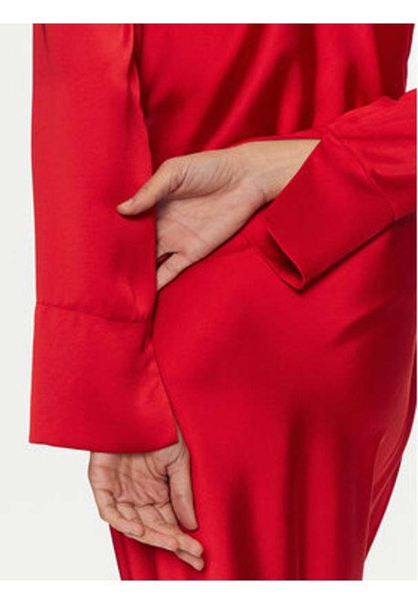 Imperial Sukienka koktajlowa AFGSIBA Czerwony Regular Fit. Kolor: czerwony. Materiał: syntetyk. Styl: wizytowy