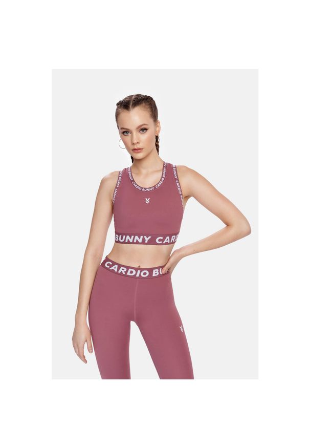 Stanik fitness cardio damski Cardio Bunny Quickly. Kolor: różowy. Materiał: elastan. Sport: fitness
