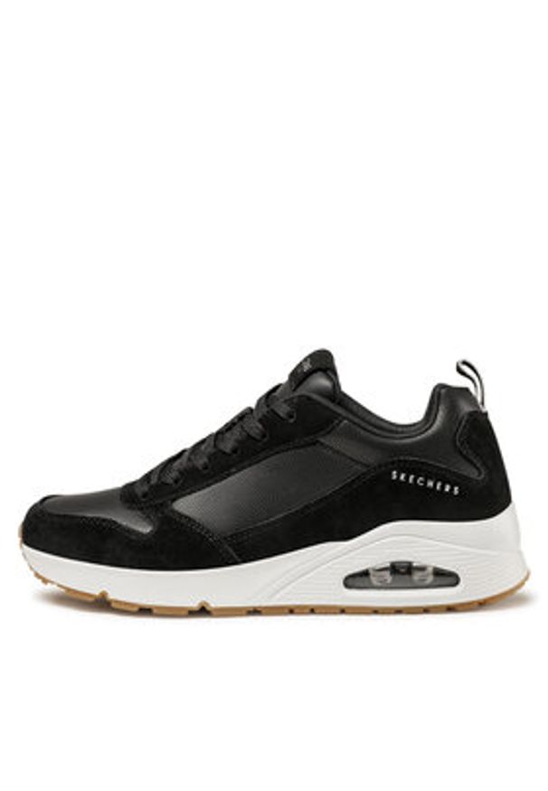 skechers - Skechers Sneakersy Stacre 52468/BKW Czarny. Kolor: czarny. Materiał: skóra