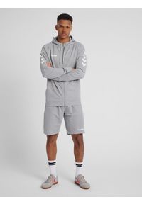 Bluza z kapturem sportowa męska Hummel Go Cotton Zip Hoodie. Typ kołnierza: kaptur. Kolor: szary. Sport: taniec, joga i pilates