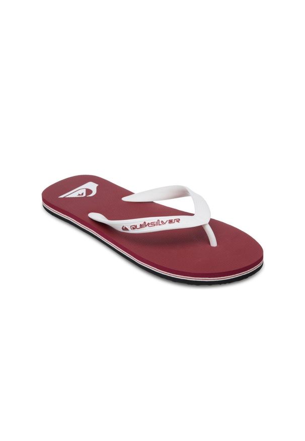 Quiksilver - Klapki dla Mężczyzn MOLOKAI CORE Czerwony. Okazja: na plażę. Kolor: czerwony, wielokolorowy, różowy. Materiał: syntetyk, materiał, guma. Styl: sportowy