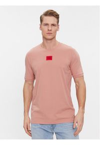 Hugo T-Shirt Diragolino212 50447978 Różowy Regular Fit. Kolor: różowy. Materiał: bawełna #1