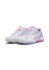 Puma - Damskie buty do padla NOVA Court PUMA Silver Mist White Vivid Violet Gray Purple. Kolor: fioletowy, wielokolorowy, szary, biały