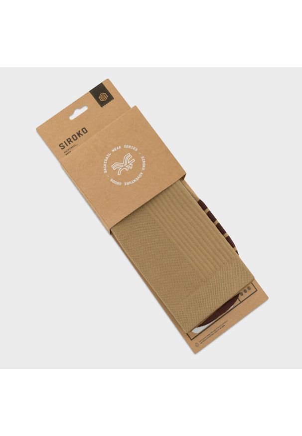 Skarpetki rowerowe Gravel unisex SIROKO GS1. Kolor: brązowy. Materiał: tkanina