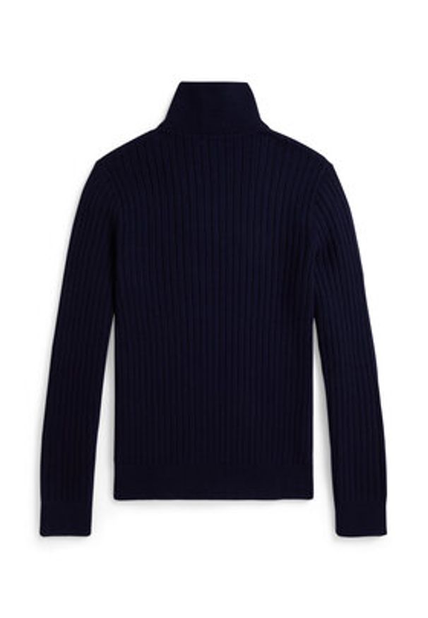 Polo Ralph Lauren Sweter 710974167001 Granatowy Regular Fit. Typ kołnierza: polo. Kolor: niebieski. Materiał: wełna