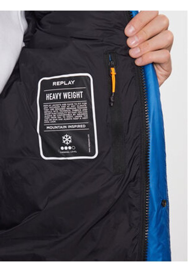 Replay - REPLAY Kurtka zimowa M8360.000.84174D Niebieski Regular Fit. Kolor: niebieski. Materiał: syntetyk. Sezon: zima
