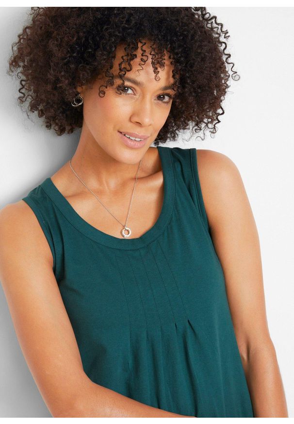 bonprix - Długi top. Kolor: niebieski. Długość: długie. Styl: elegancki