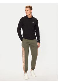 EA7 Emporio Armani Spodnie dresowe 6DPP71 PJVTZ 1846 Zielony Regular Fit. Kolor: zielony. Materiał: bawełna #4
