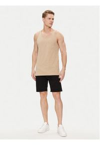 Jack & Jones - Jack&Jones Tank top Tampa Slub 12252180 Beżowy Standard Fit. Kolor: beżowy. Materiał: bawełna #6