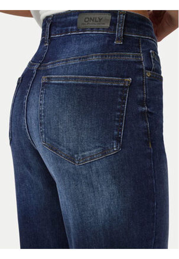 only - ONLY Jeansy Madison 15318405 Granatowy Wide Leg. Kolor: niebieski