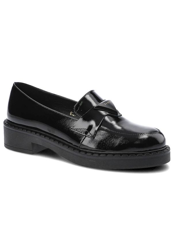 Czarne Mokasyny Lamanti Damskie Modne Buty. Okazja: na co dzień, na spotkanie biznesowe, na spacer. Kolor: czarny. Materiał: jeans, lakier, skóra. Wzór: aplikacja. Styl: casual, elegancki, biznesowy, klasyczny