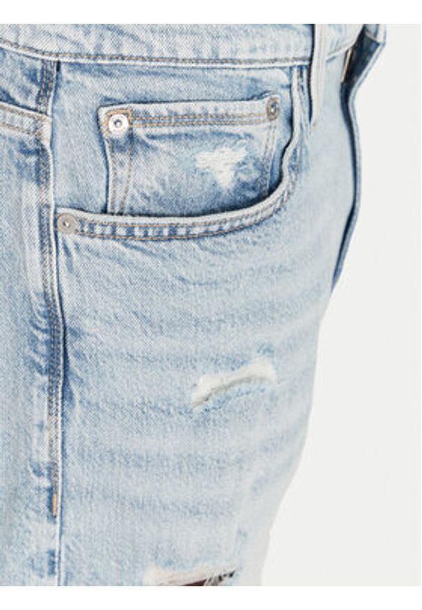 Guess Szorty jeansowe M5GDV2 D4Z84 Niebieski Slim Fit. Kolor: niebieski. Materiał: bawełna