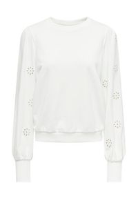 only - ONLY Bluza Femme 15315687 Biały Regular Fit. Kolor: biały. Materiał: syntetyk, bawełna #3