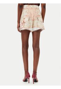 TwinSet - TWINSET Szorty materiałowe 251TT2443 Beżowy Regular Fit. Kolor: beżowy. Materiał: len