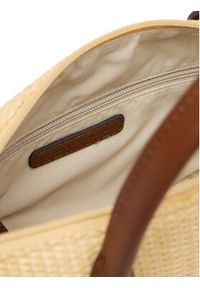 TOMMY HILFIGER - Tommy Hilfiger Torebka Popette Mini Tote Raffia AW0AW18523 Beżowy. Kolor: beżowy #3