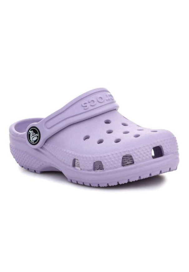 Klapki Crocs Classic Kids Clog T 206990-530 fioletowe. Kolor: fioletowy. Materiał: syntetyk, materiał. Sezon: lato. Styl: klasyczny