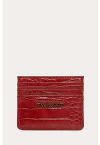 TwinSet - Twinset - Portfel. Kolor: czerwony. Materiał: skóra ekologiczna. Wzór: gładki #1