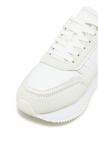 TOMMY HILFIGER - Tommy Hilfiger Sneakersy Th Fashion Runner FW0FW08475 Biały. Kolor: biały. Materiał: skóra