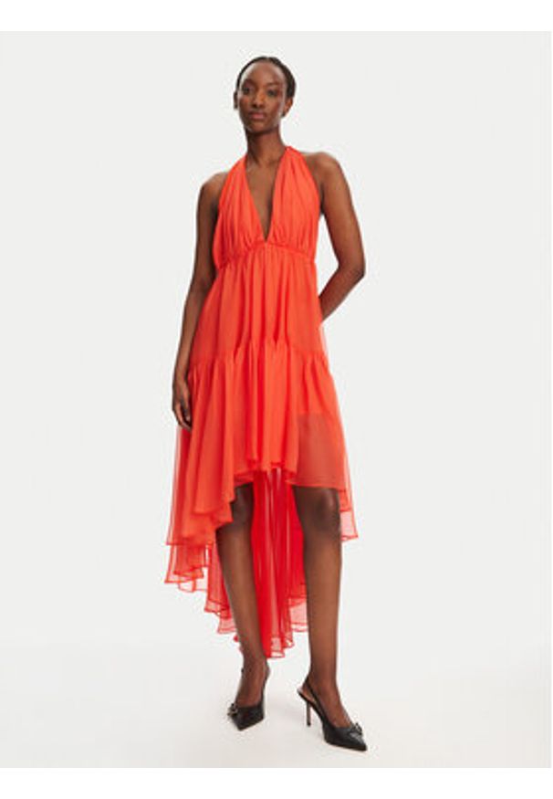 BARDOT - Bardot Sukienka koktajlowa Leona 59861DB Koralowy Regular Fit. Kolor: pomarańczowy. Materiał: syntetyk. Styl: wizytowy
