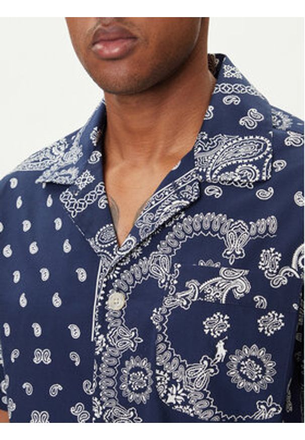 Polo Ralph Lauren Piżama 714899503019 Granatowy Regular Fit. Kolor: niebieski. Materiał: bawełna